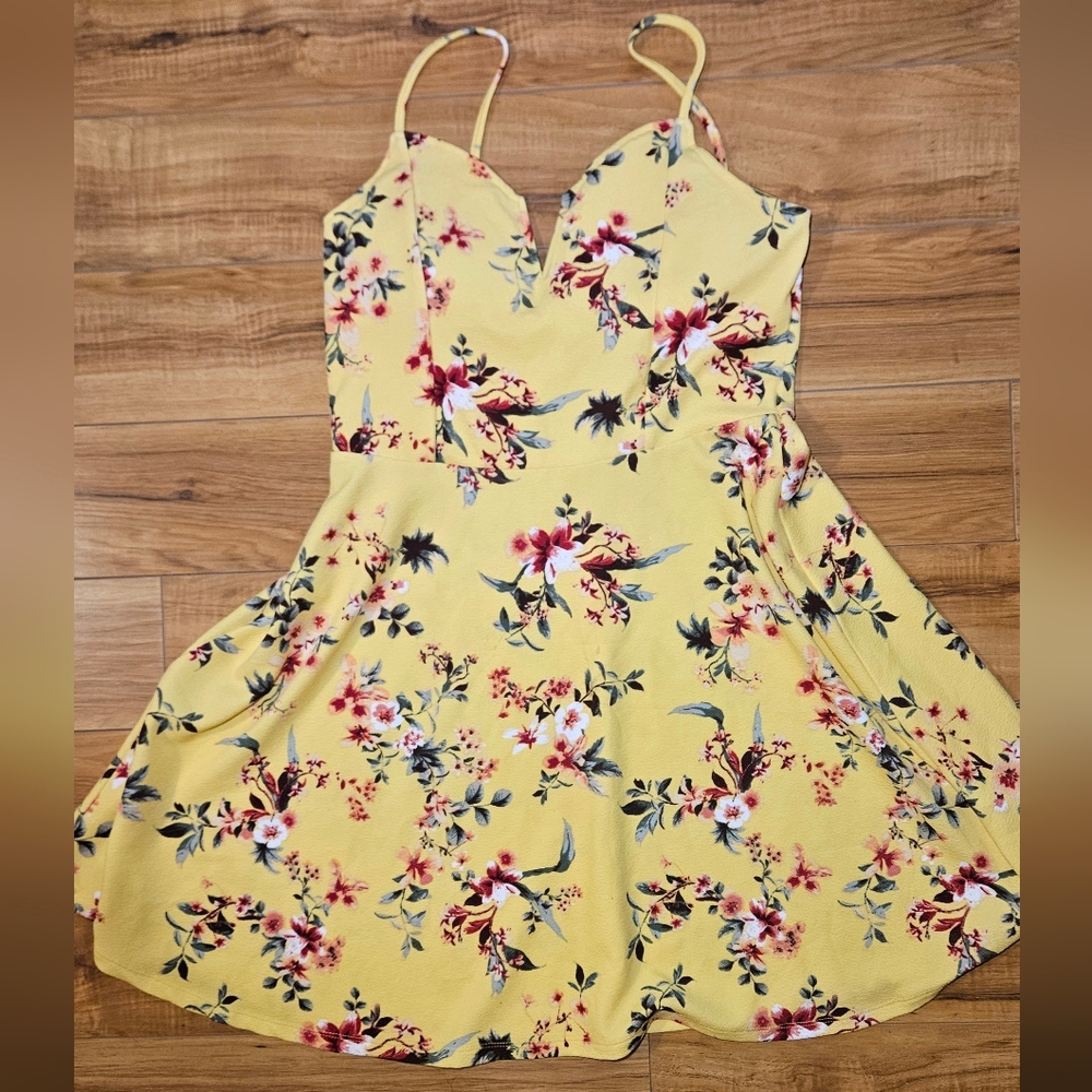 Almost Famous Yellow Floral Dress